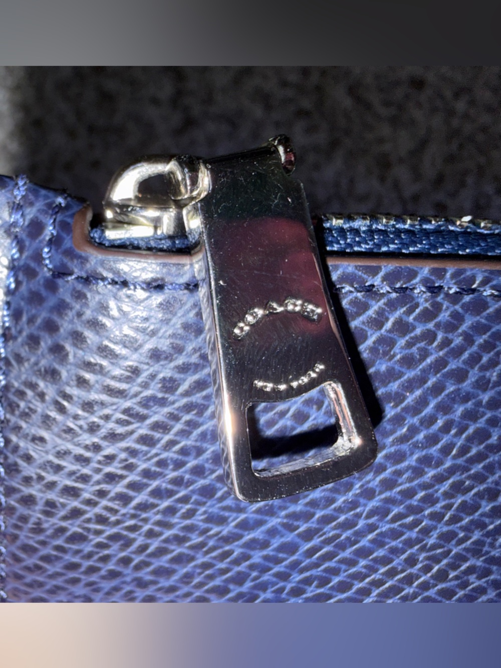 Coach slim blue leather wallet - Picture 6 of 8